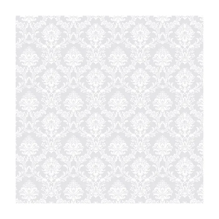 Mini Damask Wallpaper Grey, White Norwall Wallcovering SD36133
