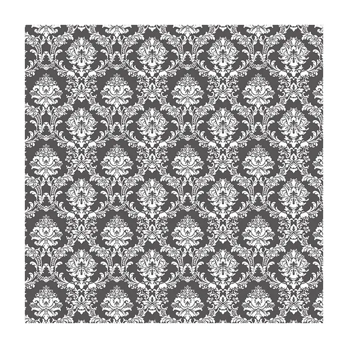 Mini Damask Wallpaper Black Norwall Wallcovering SD36135