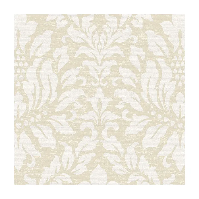 Stitched Damask Wallpaper Beige, Grey Norwall Wallcovering SD36144