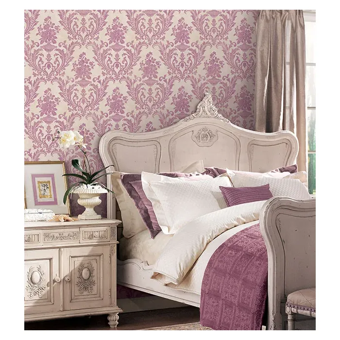 Sari with Texture Wallpaper Taupe, Beige, Pink Norwall Wallcovering SD36154