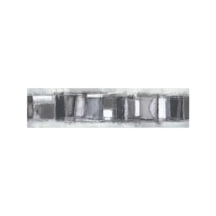 Gray Block Contemporary Wallpaper Border