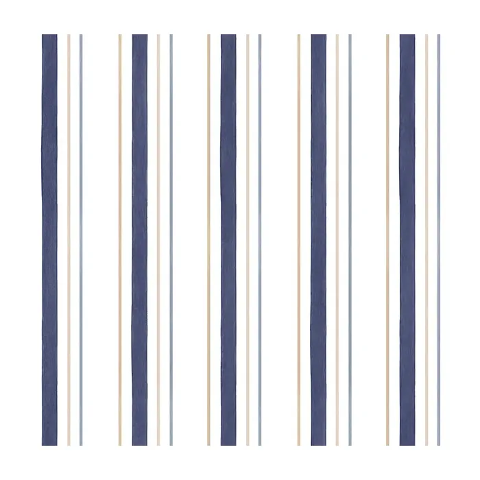 Stripe Wallpaper Navy, Taupe Norwall Wallcovering SH34504