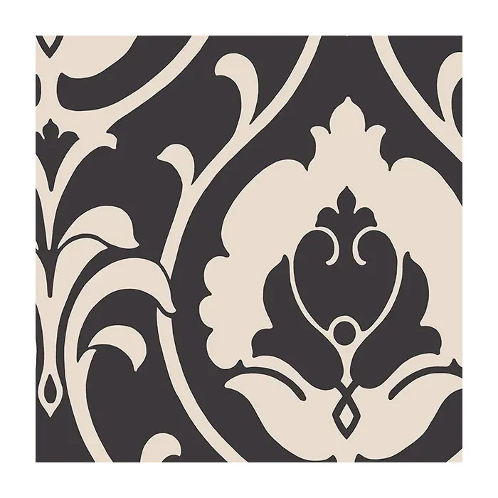 Italian Damask Wallpaper Black, Taupe Norwall Wallcovering SH34515