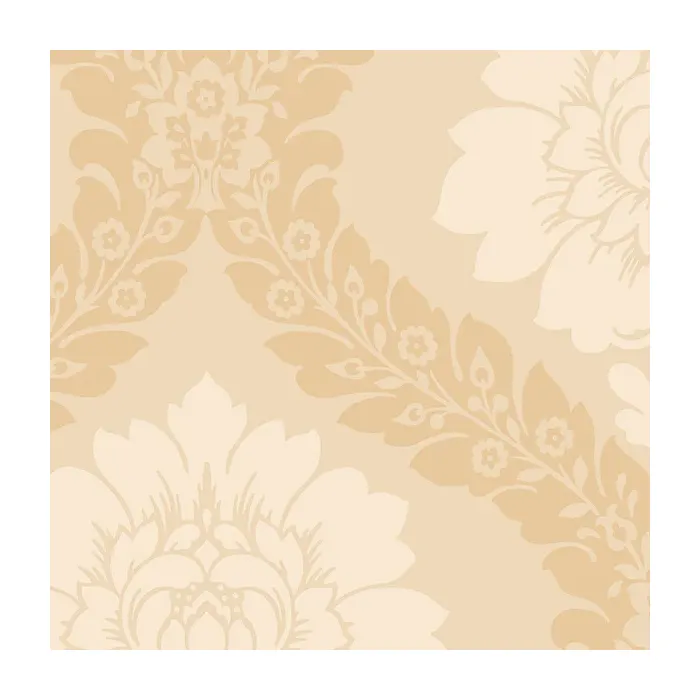 Daisy Damask Wallpaper Beige Norwall Wallcovering SH34518