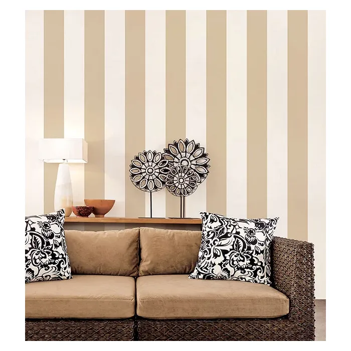 5.25" Stripe Wallpaper Taupe Norwall Wallcovering SH34543