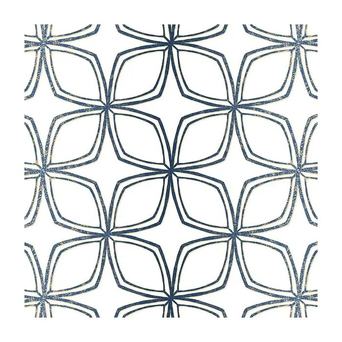 Geo Wallpaper Navy, Metallic Gold Norwall Wallcovering SH34551