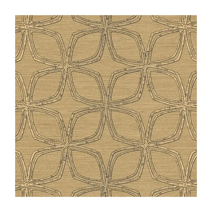 Geo Wallpaper Black, Metallic Gold Norwall Wallcovering SH34553