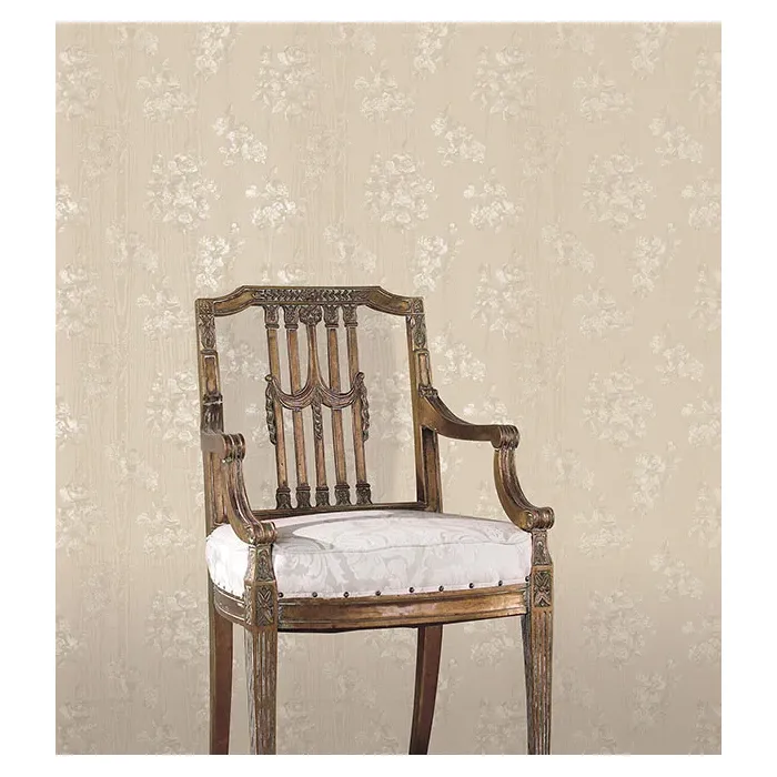 In Register Floral Moiré Wallpaper Taupe Norwall Wallcovering SK34705