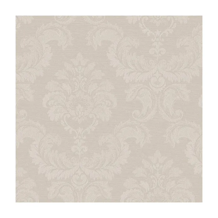 Damask Emboss Wallpaper Taupe Norwall Wallcovering SK34706