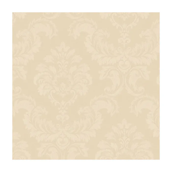 Damask Emboss Wallpaper Cream Norwall Wallcovering SK34719
