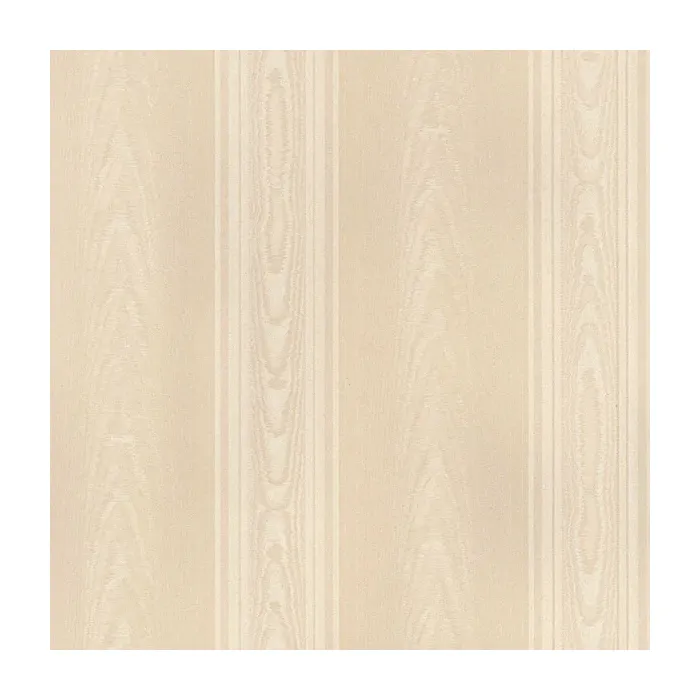 Medium Moiré Stripe Wallpaper Cream Norwall Wallcovering SK34720