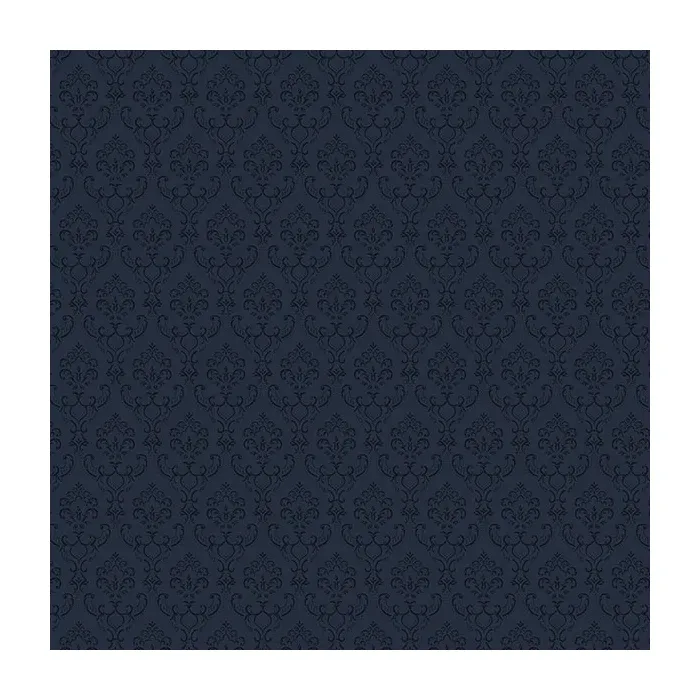 Small Damask Wallpaper Navy Norwall Wallcovering SK34736