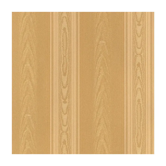 Medium Moiré Stripe Wallpaper Metallic Gold Norwall Wallcovering SK34743
