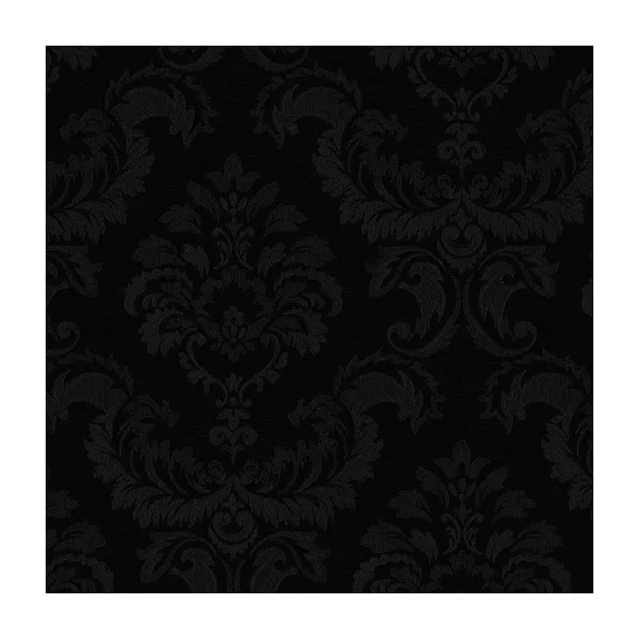 Damask Emboss Wallpaper Black Norwall Wallcovering SK34750