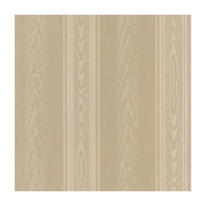 Medium Moiré Stripe Wallpaper Metallic Gold Norwall Wallcovering SK34756