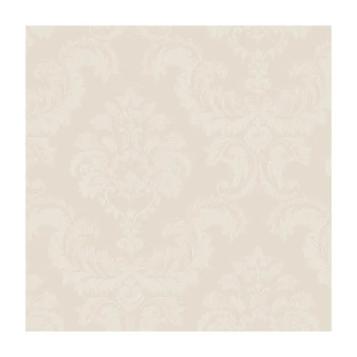 Damask Emboss Wallpaper Light Cream, Beige Norwall Wallcovering SK34763