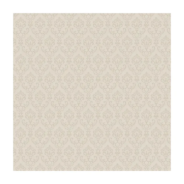 Small Damask Wallpaper Light Cream, Beige Norwall Wallcovering SK34765