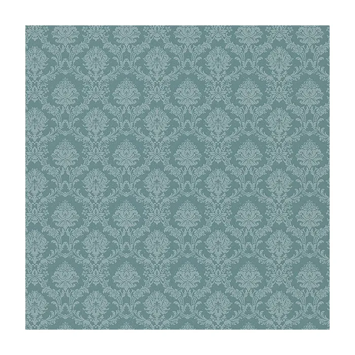 Mini Damask Wallpaper Teal Norwall Wallcovering SL27570