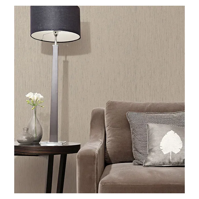 String Wallpaper Taupe, Blue Norwall Wallcovering SL27586
