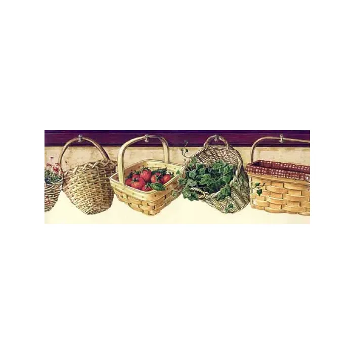 Burgundy Basket Pegboard Border