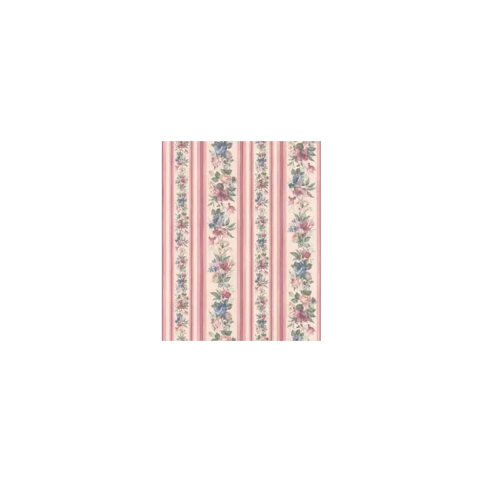 Floral Striped Wallpaper