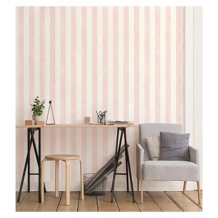 Stripe with Texture Wallpaper Pink, Rose Norwall Wallcovering ST36935