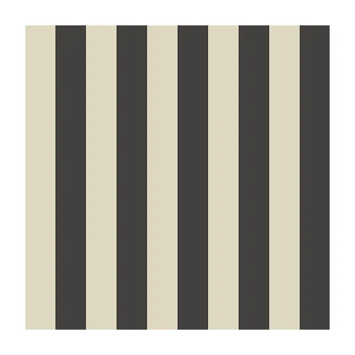 1.25" Regency Stripe Wallpaper Beige, Black Norwall Wallcovering SY33911