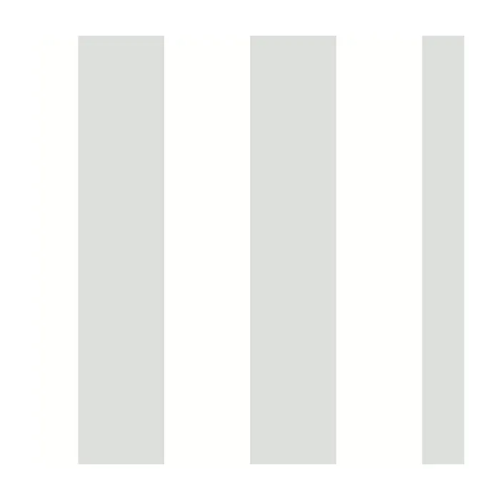 2.5" Tent Stripe Wallpaper Metallic Silver, White Norwall Wallcovering SY33928