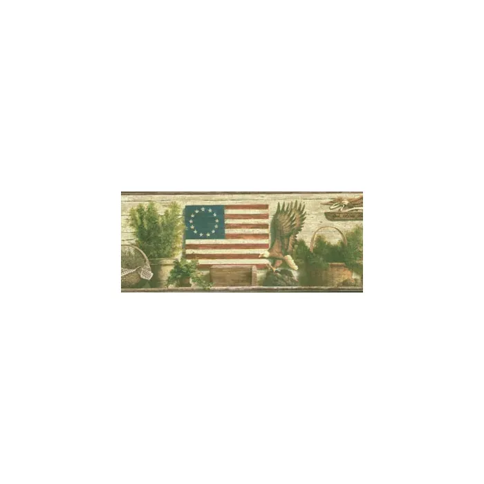 Star Spangled Banner Wallpaper Border TC48052B