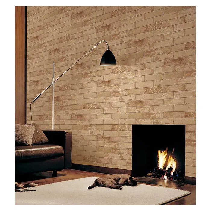 Swiss Brick Wallpaper Cream, Camel, Tan, Dark Brown Norwall Wallcovering TE29327