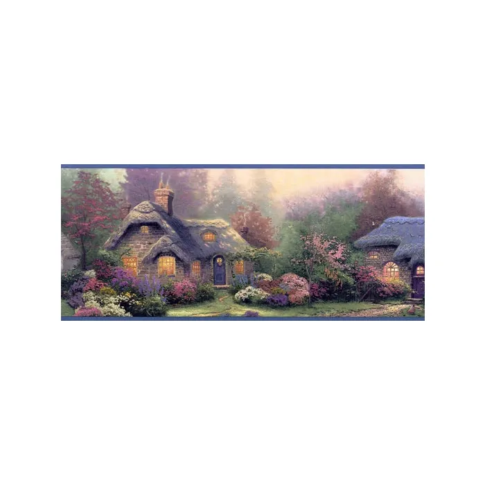Thomas Kinkade Cottage Wall Paper Border