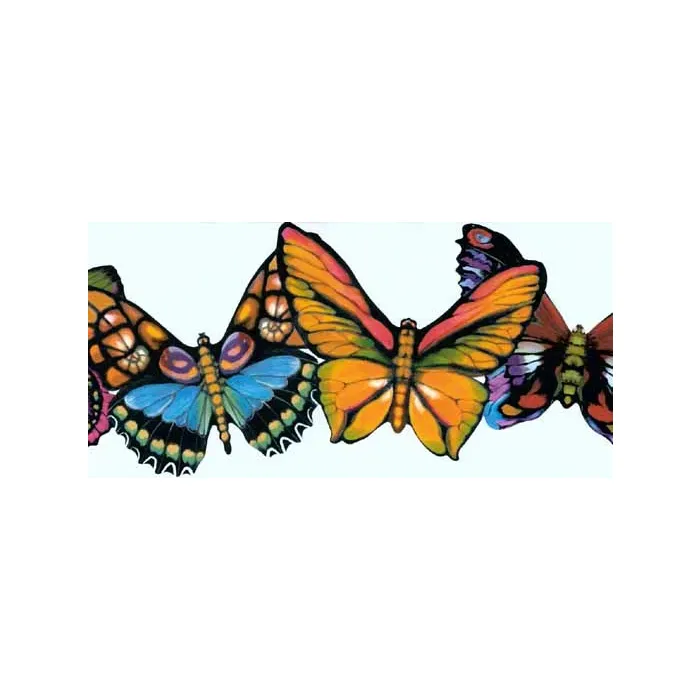 Primary Die Cut Butterfly Wallpaper Border