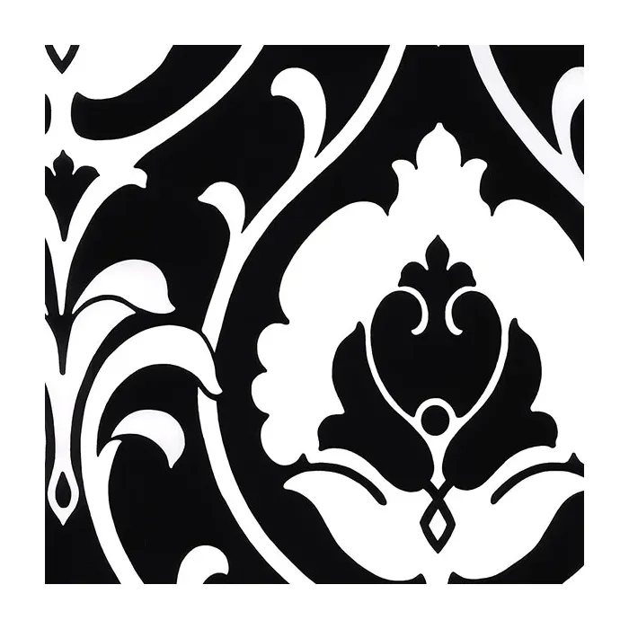Italian Damask Wallpaper Black, White Norwall Wallcovering TU27102