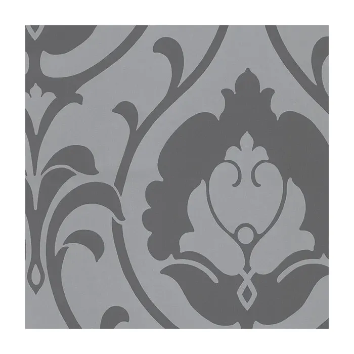 Italian Damask Wallpaper Metallic Silver, Grey Norwall Wallcovering TU27103