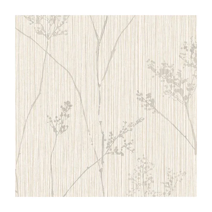 Cow Parsley Wallpaper Grey, Cream Norwall Wallcovering TX34808