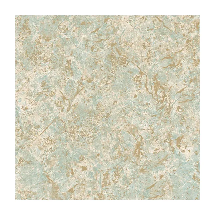 Kashmire Texture Wallpaper Turquoise, Cream, Metallic Gold Norwall Wallcovering TX34830