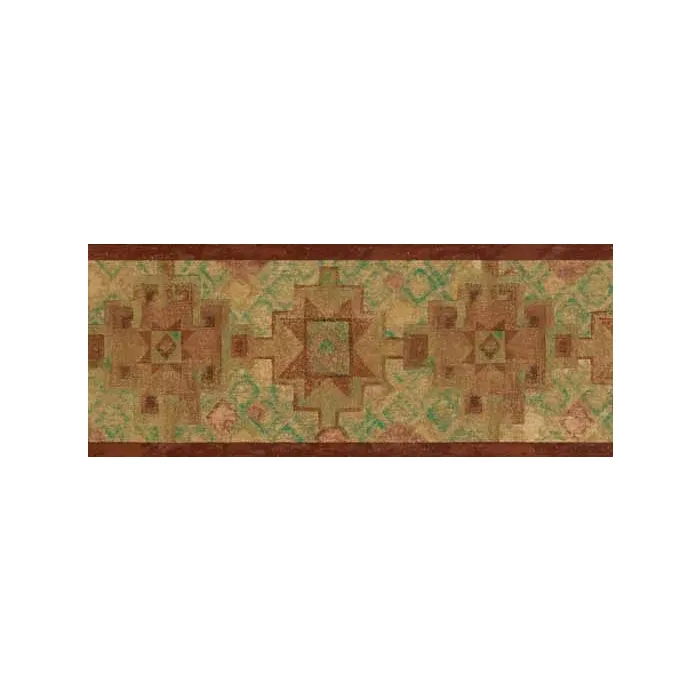 Burnt Southwestern Design Wallpaper Border