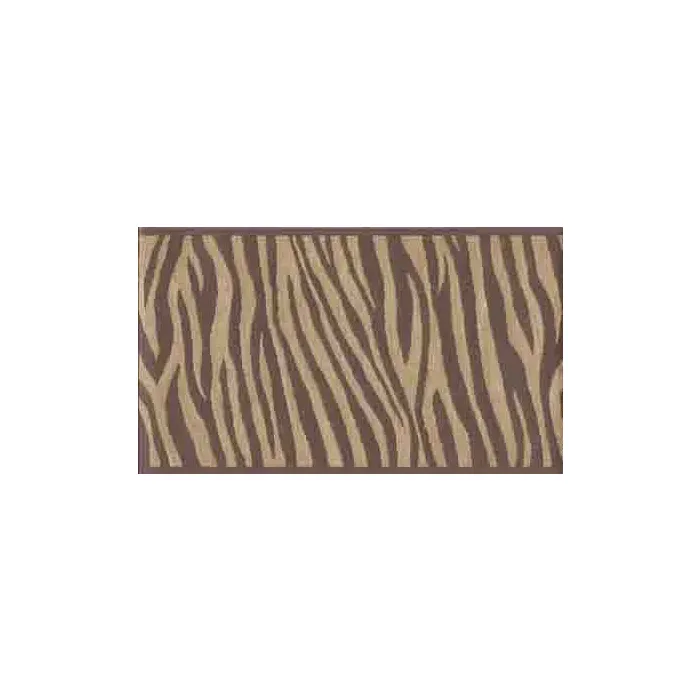 Chocolate Brown Textured Animal Print Border