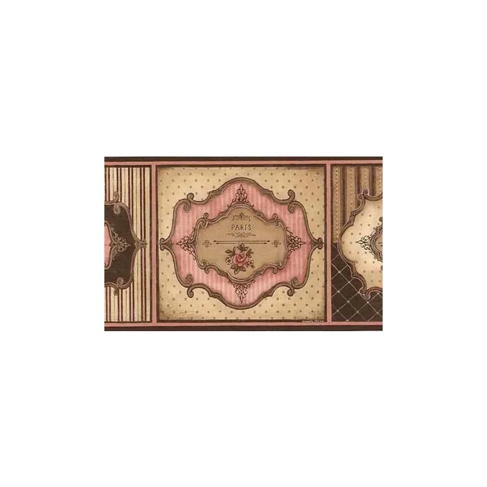 Pink French Chic Wallpaper Border