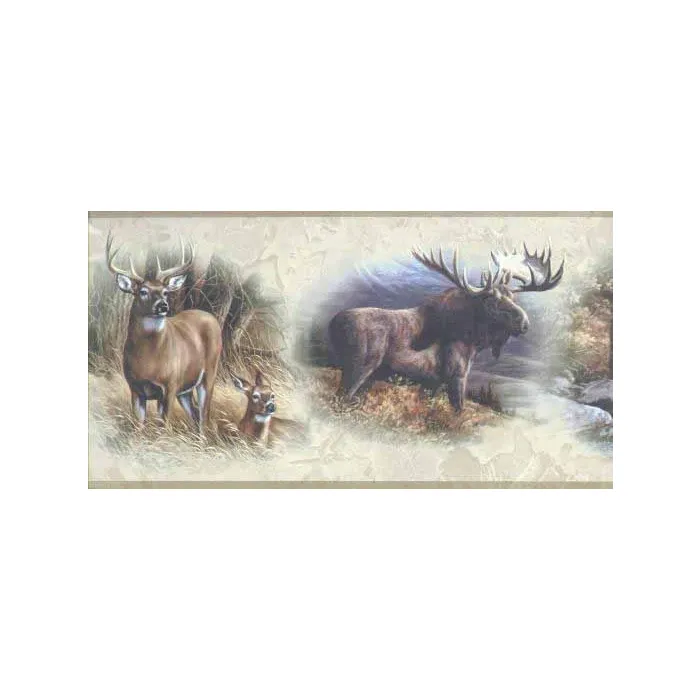 Wildlife Collage Wallpaper Border