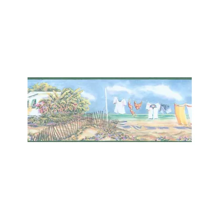 Seaside Laundry Wallpaper Border