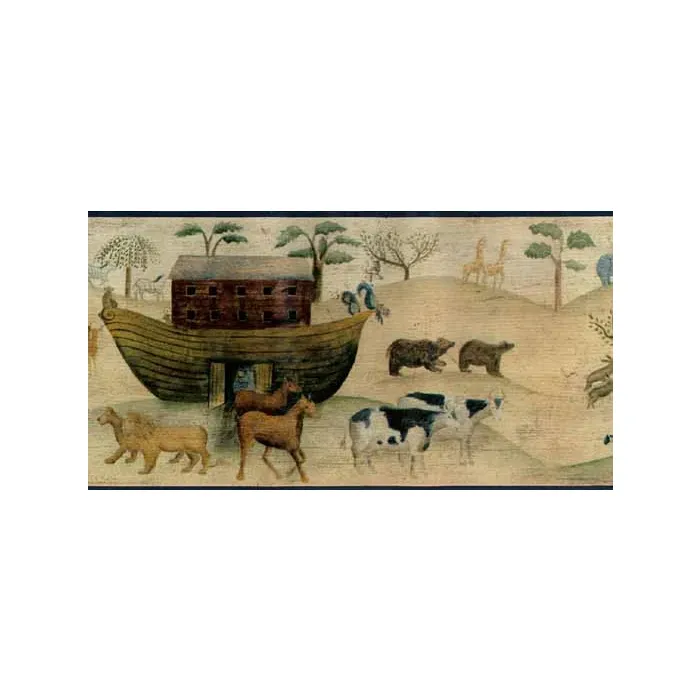 Noahs Ark Blue Wallpaper Border