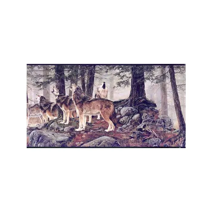 Howling Wolf Wallpaper Border