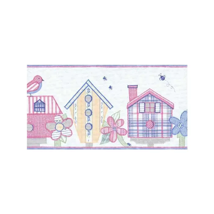 Quilted Houses Wallpaper Border