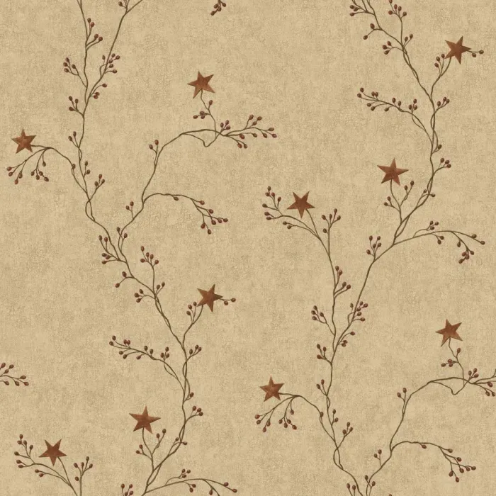 Welcome Home Star Berry Vine Wallpaper