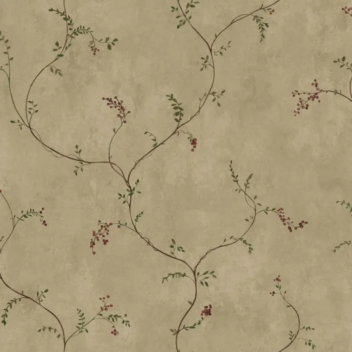 Welcome Home Small Vine W/berries Wallpaper