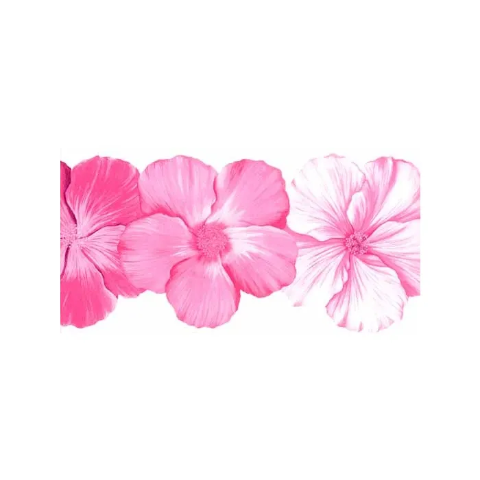 Pink Pansies Wallpaper Border
