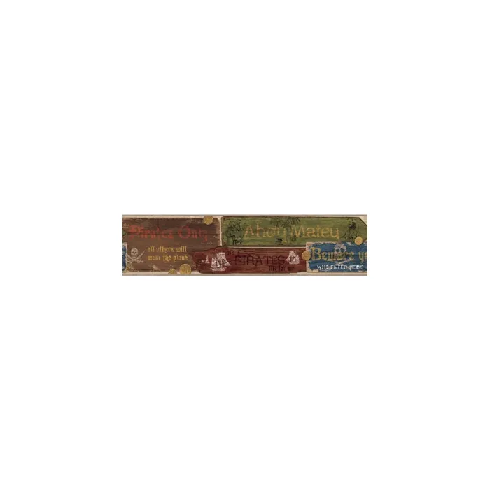 Beige Weather Pirate Sign Wallpaper Border ZB3112BD