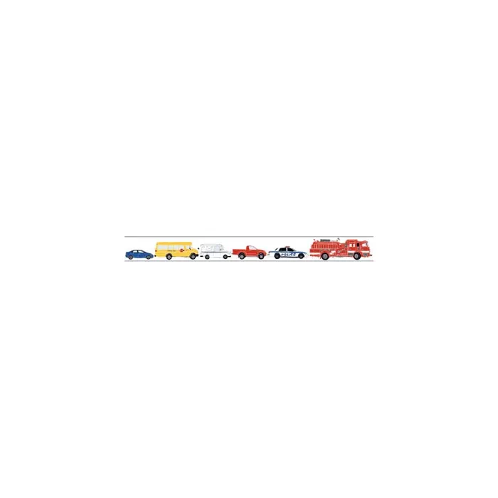 Vehicles on Main Street Wallpaper Border ZB3155BD