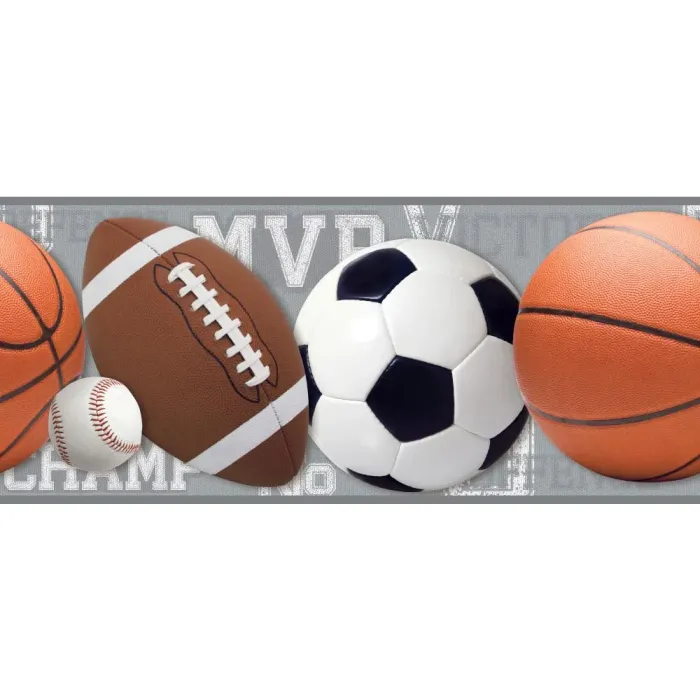 Boys Will Be Boys Sports Ball Border